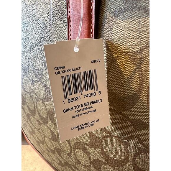 (E)Coach CE948 Coach X Peanuts Graham Structured Tote With Patches In Gunmetal - Picture 7 of 7